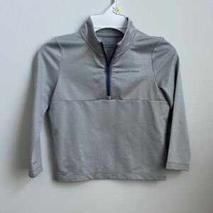 Boys Vineyard Vines Light Gray Pullover with Blue Accent